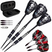 ราคา Viper by GLD Products Viper V Factor 90 Tungsten Steel Tip Darts with Storage Travel Case 23 Grams One Size Black (19500501154)