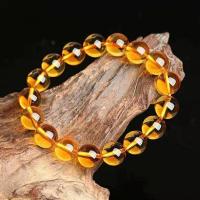 ราคา สร้อยข้อมือคริสตัลสีเหลืองธรรมชาติ Citrne คริสตัลสร้อยข้อมือไทเทเนียมคริสตัลสร้อยข้อมือลูกปัดกลมที่สวยงาม (13096190371)