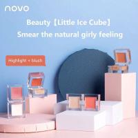 ราคา ใหม่ ของแท้ โนโว ลิตเติ้ล ไอซ์ คิวบ์ บลัชออน NOVO SMALLICE Highlight BLUSH บลัชออน บลัชเชอร์และไฮไลท์ เนื้อดินน้ำมัน 1ตลับ 2แบบ 2สี (4688646346)