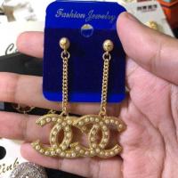 ราคา ต่างหู งานแบรนด์ ชาแนลห้อยมุกยาว บริการเก็บเงินปลายทาง (16006768514)