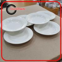 ราคา จานกลมลึก 7 7นิ้ว เมลามีน จานข้าว จานข้าวไทย จานกลม จานอาหาร จานเมลามีน 5208 ร้านจานป้ายแดง (10181040365)