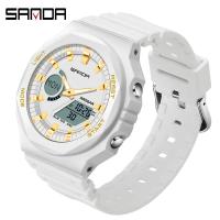 ราคา Sanda TOP Luxury Mens QUARTZ watches Waterproof Men Military Sport Watch Dual Display Luminous wristwatch Mens Watch (19838538956)