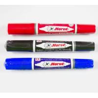 ราคา Horse ปากกาเคมี 2 หัว ตราม้า มี สีดำ สีแดง สีน้ำเงิน (10678204781)