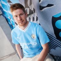 ราคา เสื้อเเมนเชสเตอร์ซิตี้ เกรดนักเตะของแท้ PUMA MANCHESTER CITY 2023 2024 HOME PLAYER JERSEY TEAM LIGHT BLUE (19326641718)