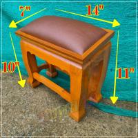 ราคา โต๊ะกราบ แท่นรองกราบ โต๊ะกราบพระไม้สัก เบาะสีน้ำตาล (19386347595)