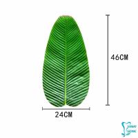 ราคา ใบตองเทียม ใบตองปลอม แผ่นรองจานถ่ายภาพ ใบตองเทียมรองอาหาร green leaf decoration (15837743421)