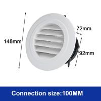 ราคา Springday ภายนอกผนังอากาศ Vent Grille พลาสติกกลมระบายอากาศระบายอากาศตะแกรง ducting (19712376140)