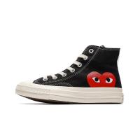 ราคา รองเท้าผ้าใบ ดำ Converse Comme des Garons x Chuck Taylor All Star Hi Play รองเท้าผ้าใบสีดำ รองเท้าผู้ชาย (19796605568)