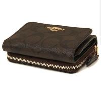 Coach F41302 Small Trifold Wallet In Signature Canvas กระเป๋าสตางค์