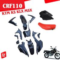 ราคา ชุดสีวิบาก110CC แฟริ่งวิบาก CRF110 TTR110 ใส่ได้กับ Msx125 Dash Tena Nova Ksr Klx ชุดสีดำเงา เบาะสีแดง ถังน้ำมัน ชุดสีรถวิบาก ชุดเปลือกวิบาก (16200082082)