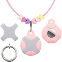 ราคา Airtag Necklace Kids Airtag Necklace for KidsEldersAirtag Necklace Holder Compatiable with Airtag 2021 Pink2 (20157806489)