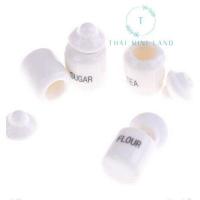 ราคา โหลใส่เครื่องปรุงเซรามิคจิ๋ว 4 ชิ้น ของจิ๋ว Dollhouse (17445067183)