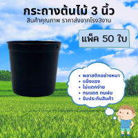 ราคา กระถาง กระถางต้นไม้สวยๆ กระถางต้นไม้ 50 ชิ้น สีดำ กระบองเพชร กระถางดำ 3 นิ้ว (13674537260)