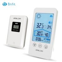 ราคา Brifit เครื่องวัดอุณหภูมิกลางแจ้งในร่ม เครื่องวัดอุณหภูมิและความชื้นแบบไร้สาย เครื่องวัดอุณหภูมิห้อง 326ft 100m พยากรณ์อากาศ 5 โหมดสภาพอากาศ C F สลับฟรี พร้อมเซนเซอร์ (16460845577)