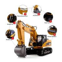 ราคา แม็คโครบังคับขนาดใหญ่ 15 CN บุ้งกี๋เหล็ก Huina การควบคุมระยะไกลวิศวกรรมยานพาหนะ 15 way การควบคุมระยะไกลขุด 2 4 กรัมการควบคุมระยะไกลไร้สายชาร์จรถของเล่น (16343700653)