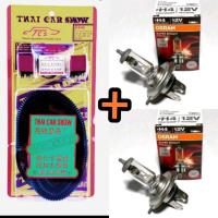 ราคา ชุดเพิ่มไฟหน้า H4 รุ่นทั่วไป พร้อมรีเลย์5ขา TCS ไทคาร์โชว์ สายเต็มมิล ราคา1ชุด และ ชุดเพิ่มไฟหน้า หลอด H4 100 90w 12v Osram 2ดวง (20982779387)