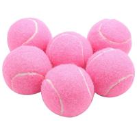 ราคา 6Pcs Pack Pink Tennis Balls Wear Resistant Elastic Training Balls 66mm Ladies Beginners Practice Tennis Ball for Club (17327810366)