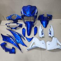 ราคา ชุดสีมอเตอร์ไซค์ เฟรมรถ กาบรถ แฟริ่ง wave110i 2012 2018 สีน้ำเงินขาว เวฟ110i ยกชุด15ชิ้น (20658689365)
