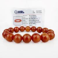 ราคา 13RJA CER สร้อยข้อมือหยกธรรมชาติแท้ สีแดงส้ม ขนาด13มิล พร้อมใบรับประกัน (21334056017)