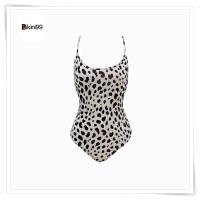 ราคา Bikini99 พร้อมส่งในไทย ชุดว่ายน้ำผู้หญิงวันพีซ ลายเสือดาว ชุดว่ายน้ำแฟชั่นเว้าหลัง 0025 (20278693846)
