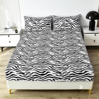 ราคา New On Product 1pc 100 Polyester Printed Fitted Sheet Mattress set Cover Four Corners With Elastic Band Bed Sheet Bedsheet Set Queen Size Bedsheet Garterized Bedsheet Beddings Bed Sheet Fitted Bedshee