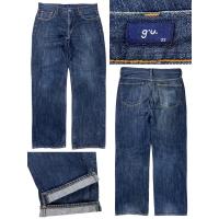 ราคา GU กางเกง ยีนส์ ขา กระบอก เอว35ยาว40 ปลา ยขา 9 (20646925717)