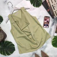 ราคา FEMME ISSUE NEW เสื้อแขนกุด เสื้อคอถ่วง เสื้อซาติน เสื้อกล้ามซาตินคอถ่วง มีหลายสี สินค้าขายดี (17640888489)