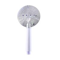 ราคา ฝักบัวอาบน้ำ วัสดุผลิตจากพลาสติก ABS ตัวฝักบัวเป็นสีขาวหน้าฝักบัวชุบโครเมียมมันวาว ฝักบัวปรับระกับน้ำได้ 3 ระดับ (21315436817)