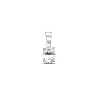 ราคา Silver thai Jewelry จี้ CZ วงรีเงินแท้ 925 หรูหรา Elegant 925 Sterling Silver Oval CZ Pendant (20619088901)