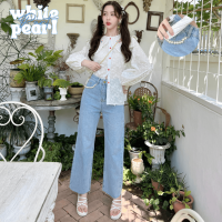 ราคา SEOULMATE WHITE PEARL SM6604 กางเกงยีนส์เอวสูง ดีเทลแต่งมุกตรงกระเป๋า น่ารักมากๆเลยค่า ทรงสวยใส่ได้บ่อยๆเลยน้าา (19612651409)