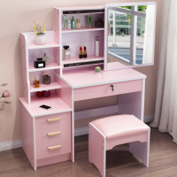 ราคา โต๊ะเครื่องแป้ง โต๊ะแต่งหน้า สไตล์เกาหลี ขาโต๊ะเป็นเหล็กเคลือบกันสนิมอย่างดี (10440584147)