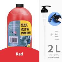 ราคา Rex TT 2L fluid painting acrylic paint press type large barrel bottle creative DIY painting fluid fluid fluid bear fluid painting paint (17178028585)