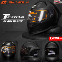 ราคา Bilmola หมวกกันน็อคเต็มใบทรงสปอตร์ รุ่น TERRA แถมฟรี ชิลด์ ดำ ทุกใบ (21290973795)