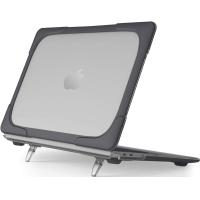 ราคา ProCase MacBook Air 13 Inch Case 2020 2019 2018 Release A2337 M1 A2179 A1932 Heavy Duty Slim Hard Shell Protective Cover with Fold Kickstand for MacBook Air 13 Retina with Touch ID Black (16037506600)