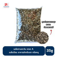 ราคา อาหารนก เมล็ดทานตะวัน เกรด A เมล็ดป้อม สำหรับนกและสัตว์ฟันแทะ ขนาด 35 G (20526015099)