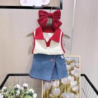 ราคา ZHO ซัมเมอร์เกิร์ลสูทอารมณ์เสื้อแขนกุดยีนส์กางเกงขาสั้น HM 150 (21125426861)
