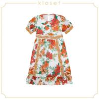 ราคา Kloset Floral Maxi Dress With Ruffled SS20 KD004 ชุดเด็ก ชุดเดรสเด็ก ชุดเด็กแฟชั่น (17281613914)