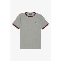 ราคา FRED PERRY เสื้อยืดสีทึบเสื้อยืดผ้าฝ้าย22FRED PERRYคอกลมแขนสั้นปักสีเขียวเข้มวัยรุ่น (18248288994)