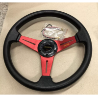 ราคา AD พวงมาลัยแต่ง momo ก้านเรียบแป้นแตรเคฟล่าก้านแดง รอบวง 13นิ้ว ใส่ได้กับรถทุกรุ่น (14754642118)