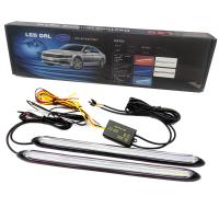 ราคา ไฟส่องสว่างเวลากลางวัน LED 12V 1คู่สำหรับไฟหน้ารถแถบไฟ LED ต่อเนื่องสัญญาณเลี้ยวสีเหลืองหลอดฮาโลเจนเดย์ไลท์อัตโนมัติ (20888490954)