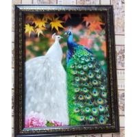 ราคา กรอบรูปกระจกพร้อมภาพมงคล นกยูงคู่รัก ขนาด 18 23 นิ้ว (6546914266)