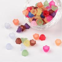 ราคา 100pc Mixed Frosted Acrylic Tulip Flower Bead Caps Lily of the Valley 10mm wide 6mm thick Hole 1 5mm (20401018810)