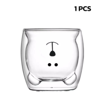 ราคา Soonbuy แก้วน้ำ แก้ว2ชั้น แก้วกาแฟ 2 ชั้น แก้วหมี แก้วสองชั้น แก้วเก็บความเย็น แก้วเก็บความร้อน แก้วเก็บอุณหภูมิ ขนาด 250 ml bear cup (3810094210)