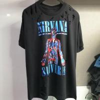 ราคา เสื้อยืดคุณภาพดี เสื้อขาด เสื้อวงวินเทจ อก46 ยาว31 สีขาว สีดำ ไม่มีตะเข็บข้าง cotton100 แฟชั่นชาย หญิง oversize (20385338211)
