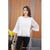 ราคา FON เสื้อลูกไม้มาใหม่ เกรดพรีเมียมคอกลม แขนกระดิ่ง มี6สี มีไซร้อก38นิ้ว 46นิ้ว สินค้าพร้อมส่งค่ะ 64 W013 (13672072775)