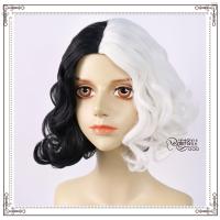 ราคา วิกผม cos Cruella de Vi สีดำและสีขาวคู่ต่อสู้วิกผมคอสเพลย์หยิกสั้นขนาดเล็ก (18345294788)