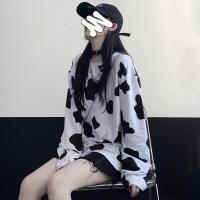 ราคา เสื้อยืดแขนยาวผู้หญิงแฟชั่น oversize shirt เสื้อผ้าวัยรุ่นน่ารัก เสื้อโอเวอร์ไซส์เกาหลี เสื้อลายวัว เสื้อคู่ชายหญิง (16452504067)