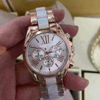 ราคา M K Womens Three Dial Ceramic Strap Watch Hand Clock Gift Watch BYUE (20159843321)