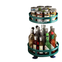 ราคา ชั้นวาง ชั้นวางเครื่องปรุงหมุน360องศา ชั้นวางเอนกประสงค์ เครื่องปรุงรสแบบหมุนได้ หมุนได้ 360 องศา ถาดเก็บเครื่องสำอาง ชั้นวางของครัว (18729247077)