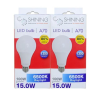 ราคา หลอดไฟ LED แพ็คคู่ SHINING A60 DAYLIGHT 5W 7W 9W 12W 15W GRANDHOMEMART (21116932509)